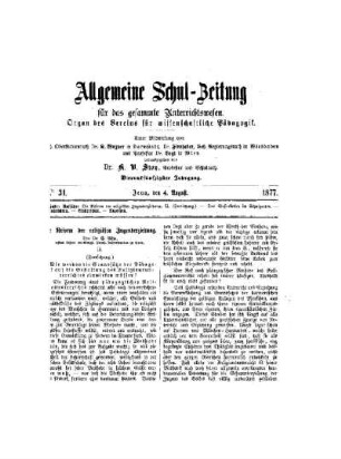 Reform der religiösen Jugenderziehung : (Fortsetzung)