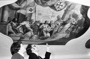 Rheinhausen: Deckengemälde im ehemaligen Rittersaal