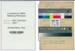 Entnazifizierung Paul Schoenwiese , geb. 05.01.1893 ()