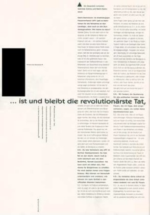 "...ist und bleibt die revolutionärste Tat, immer das laut zu sagen, was ist" Rosa Luxemburg : Ein Gespräch zwischen Gabriele Zekina und Katrin Rohnstock