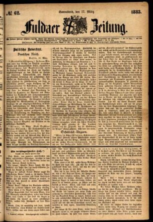 Ausgabe vom Samstag, den 17. März 1883.