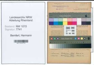 Entnazifizierung Hermann Bemfert , geb. 26.05.1904 (Ingenieur)