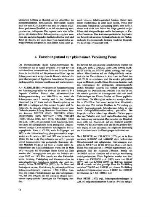 4. Forschungsstand zur pleistozänen Vereisung Perus