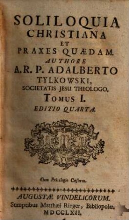 Soliloquia Christiana Et Praxes Quaedam, 1