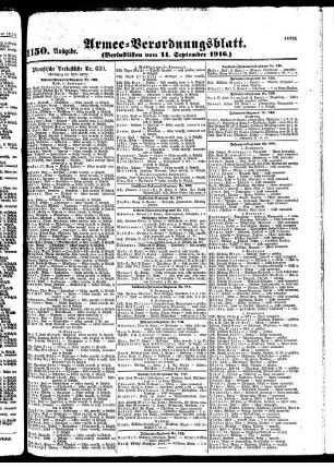 1150.Ausgabe. Montag, 11. September 1916