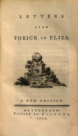 Letters from Yorick to Eliza