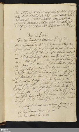6. Capitel. Von dem Directorio Corporis Evangelici.