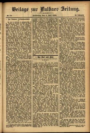 Zweite Ausgabe vom Samstag, den 06. Juli 1895.