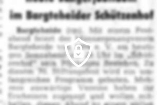 Heute Sängerjubiläum im Bargteheider Schützenhof