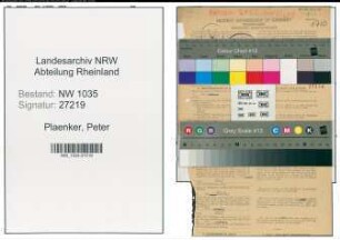Entnazifizierung Peter Plaenker , geb. 18.12.1886 (Steiger)