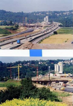 Engelbergbasistunnel Neue Trassierung der A 81 vor dem Nordportal