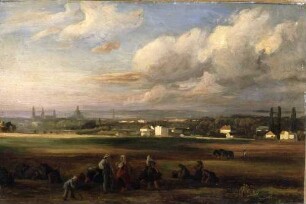 Erntearbeiter vor Dresden