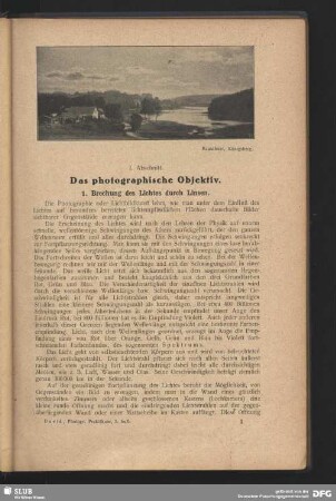I. Abschnitt - Das photographische Objektiv