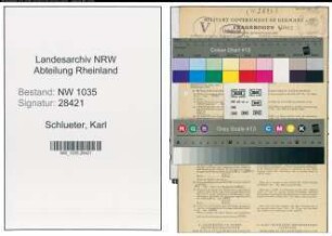 Entnazifizierung Karl Schlueter , geb. 17.05.1903 (Bergmann)