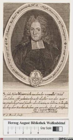 Bildnis Johann Michael Weinreich
