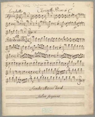 Litanies, V (X), Coro, orch, C-Dur - BSB Mus.ms. 7582 : [without title]