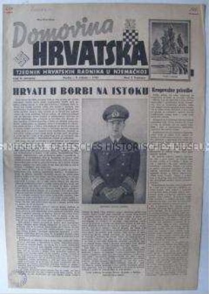 Tageszeitung (?) für kroatische Fremdarbeiter "Domovina Hrvatska"