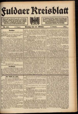 Ausgabe vom Montag, den 23. Oktober 1911.