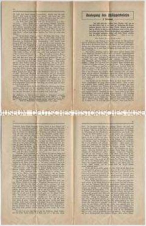 Flugschrift mit dem Text einer Predigt - Sachkonvolut