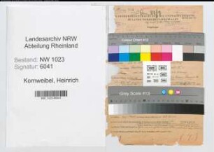 Entnazifizierung Heinrich Kornweibel , geb. 22.04.1889 (Bahnrat)