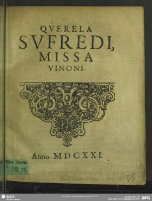 Qverela Svfredi, Missa Vinoni