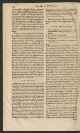 Decisio CXXXVII.