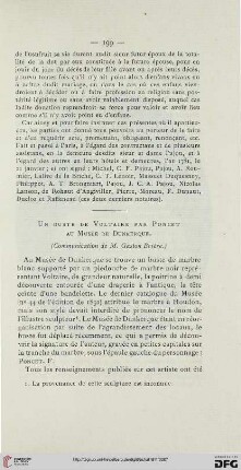 Un buste de Voltaire par Poncet au Musée de Dunkerque