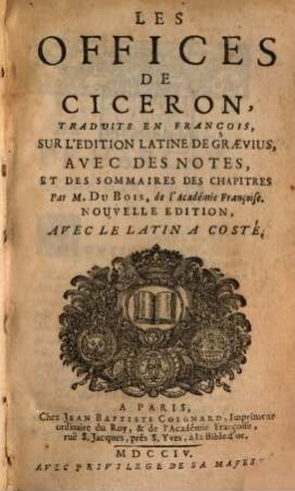 Les offices de Ciceron