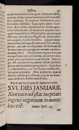 47-102, XVI. Dies Januarii - XXXI. Dies Januar.