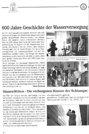 600 Jahre Geschichte der Wasserversorgung