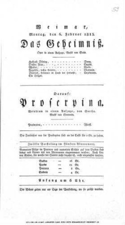 Das Geheimniß