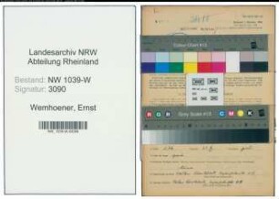 Entnazifizierung Ernst Wemhoener , geb. 20.11.1889 ()