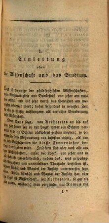 Logik : die Wissenschaft des Denkens und Kritik aller Erkenntniß, zum Selbststudium und für Unterricht auf höhern Schulen, 1