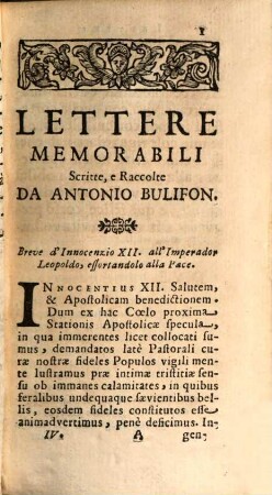 Lettere memorabili, Raccolta 4