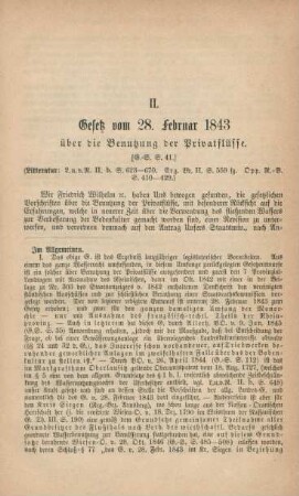 II. Gesetz vom 28. Februar 1843