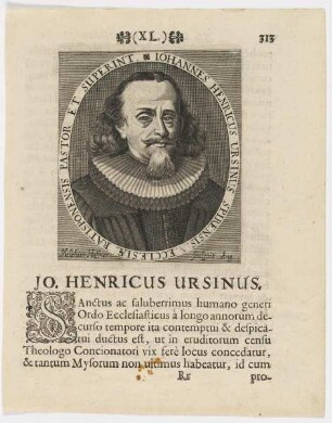 Bildnis des Iohannes Henricus Ursinus