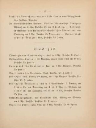 17-19, Medizin