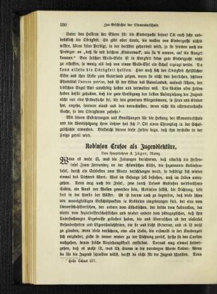 Robinson Crusoe als Jugendlektüre