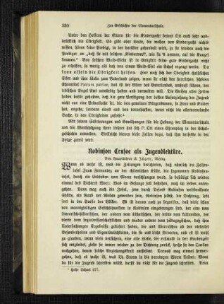Robinson Crusoe als Jugendlektüre