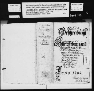 Schatzungsanlage über Dörrenzimmern und Stachenhausen (Konzept).