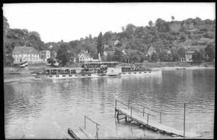 Pirna. Posta-Copitz - Elbe mit Dampfer König Albert
