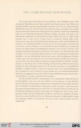 VIII. Florentiner Erzgiesser