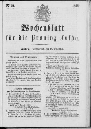 Nr. 51, Ausgabe vom 18. Dezember 1858