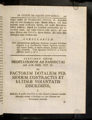 247-260, Sp. 308. De Pactorum dotalium per ...
