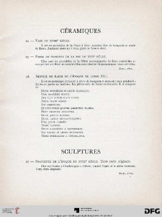 Céramiques (Nr. 24-26)