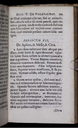 Subsectio VII. De Apibus, & Melle, & Cera