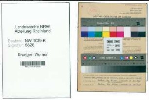 Entnazifizierung Werner Krueger , geb. 26.03.1912 (Ingenieur)