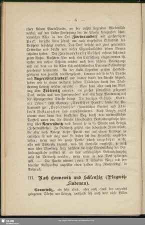 III. Nach Connewitz und Scheußig (Plagwitz-Lindenau)