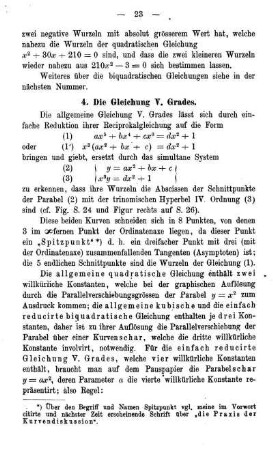 4. Die Gleichung V. Grades.