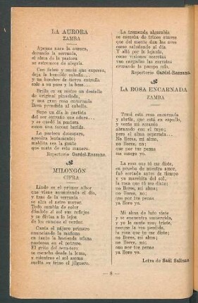 La aurora : Zamba